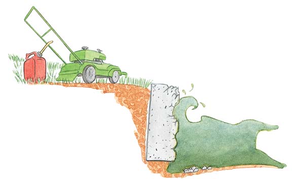 Wave action turns breakwall into crumbing eyesore